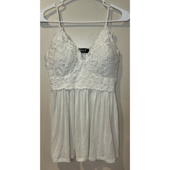 Blue B Collection Bohemian  Adjustable Spaghetti Strap Lace  BRALETTE Top Size M - Picture 1 of 6